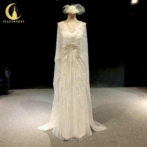 Rhine Real New Full Luxurious Beads Sequins Crystal Fashion Bridal Wedding Dresses свадебное платье 2021 vestido de noiva