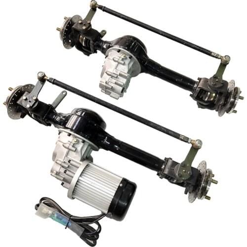 Custom gear shift front and rear steering drive assembly reverse riding donkey retrofit of high power front and rear axle access