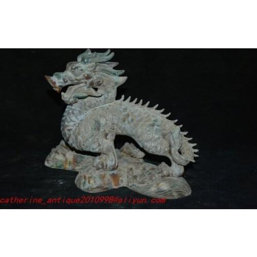 Rare Tang Dynasty(681--960)Tang Sancai procelain Statue/ Sculpture,One of the beasts---dragon,free shipping