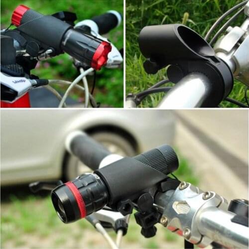 Bike Light Rack Gun Shape Rotation Torch Clip Mount Bicycle Flashlight Holder Bracket Black Bicycle Accessories Car Clip Rack