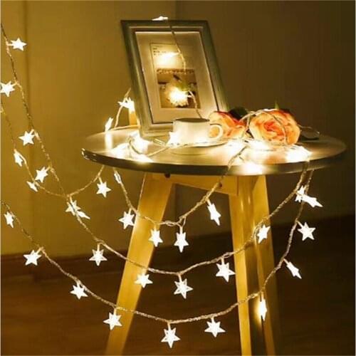 LED Star Cherry Ball Fairy Lights USB Birthday Gift Warm White Girls Heart Lovely Starry Room Christmas Festival Decoration