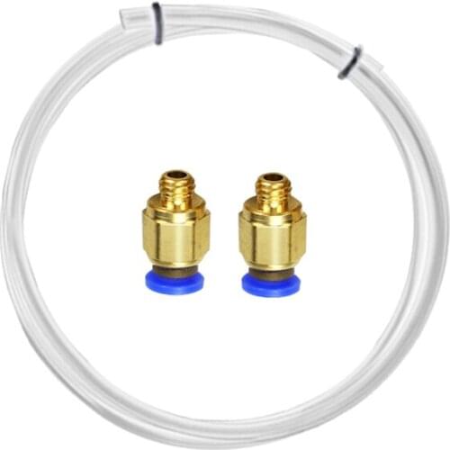Teflonto Tube PTFE Tubing with 2 Pcs PC4-M6 Pneumatic Connector For Ender 3 Upgrade Kit 1.75mm Bowden Extruder 3D Printer Parts