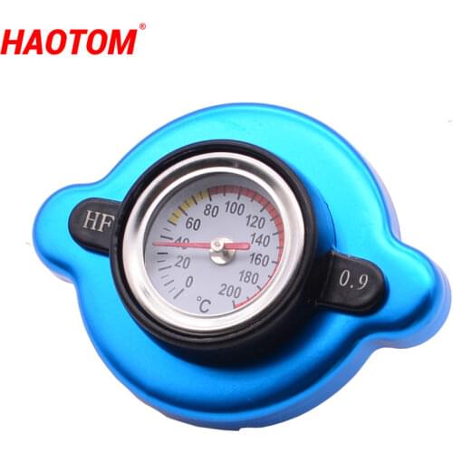 Universal Stainless Steel Thermo Radiator Cap Tank Cover Water Temperature Gauge For Excavator Other Machinery Utility Safe 0.9