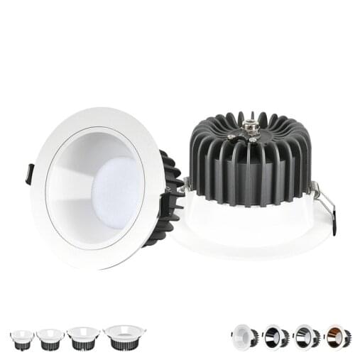 Waterproof LED Downlight 7W 12W 15W 18W Recessed Round LED Ceiling Lamp AC 110V 220V Indoor Lighting 3000K 4000K 6000K