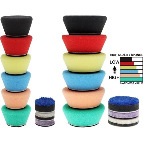 1 inch 2 inch high quality polishing sponge board, coarse, medium and fine, suitable for 18-piece RO/DA polishing machine