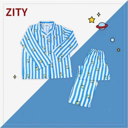 ZITY Cartoon Sleepwear Pajamas Suit For Women Clothes Bedroom Set Winter Warm Long Sleeve Pajamas Lingerie Sleepwear