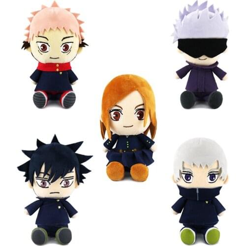15cm Anime Jujutsu Kaisen Stuffed Plush Toys Cartoon Itadori Yuji Fushiguro Megumi Gojo Sator Figurine Soft Doll Kids Gifts Toys