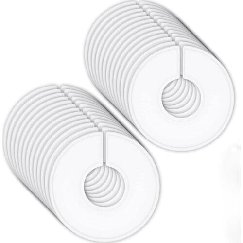 20PCS DIY Clothing Size Dividers Round Hangers Closet Dividers for Home or Clothes Stores White Blank Dividers Garment Tags