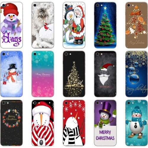 303DD New Year Snowman Merry Christmas Santa Soft Silicone Cover Case for iphone 5 5s se 6 6s 8 plus 7 7 Plus X XS SR MAX case