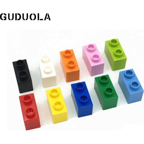 45pcs/lot Duplo Big Bricks 1x2dots Building Blocks Parts Creative Toy Accessories in blocks For Children Of Low Age Gift