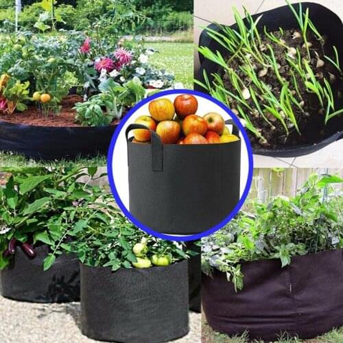 Wholesale 5PCS Plant Growing Bag Pot Containers Garden Filter Water Detachable Flowers Soil Holders Black