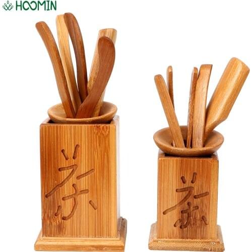 7pcs/set Tea Ceremony Utensils Clip Strainer Kung Fu Tea Sets Chinese Bamboo Puer Knife Spoon Tea Tools Set Vintage