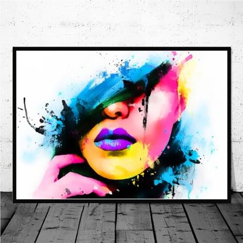 Abstract Sexy Girl Lips Pop Art Canvas Painting Poster and Prints Wall Art Picture Scandinavian for Room Home Decor Cuadros
