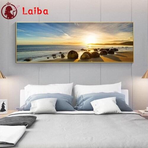 Full square round diamond painting Natural beach landscape reef diamond embroidery 5D rhinestone mosaic diamond inlaid pattern