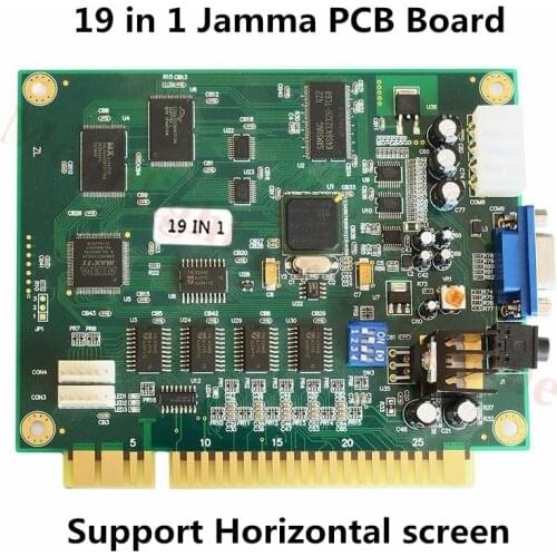 Arcade Jamma Game Board 19 in 1 Game Board Arcade Multi-games PCB Board VGA CGA For Horizontal screen
