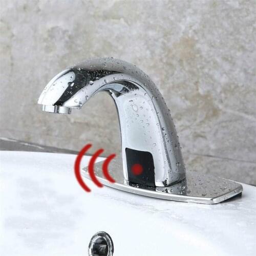 Hot & Cold Bathroom Automatic Touch Free Sensor Faucets water saving Inductive electric Water Tap mixer battery power