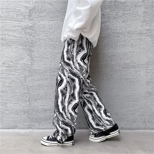Casual Men Gothic Punk Hiphop Boys Pants Loose Camouflage Wide Leg Pants Trouser C12