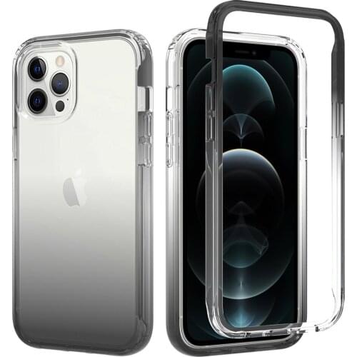 Transparent Phone Case For iPhone 12 Pro Max SE 2020 8 7 Silicone Shockproof Bumper Anti-Fall Back Cover For iPhone 12 Mini