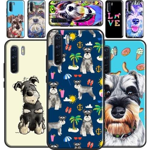 Lovely Dogs Schnauzer Case For OPPO A93 A91 A83 A5 A9 A31 A53 2020 A52 A72 A15 A3S A5S F5 Find X3 Pro Cover Capa