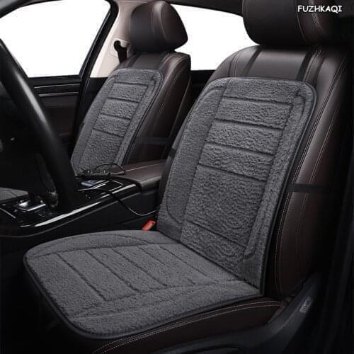 FUZHKAQI 12V Heated car seat cover for Kia cerato spectra sorento picanto ceed sportage rio K3 K7 K4 K5 Winter Pad Cushions
