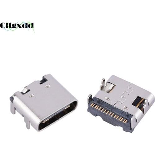 Cltgxdd 10Pcs/Lot Micro Usb Jack 3.1 Type-C 16Pin SMT Female Socket Connector For Mobile Phone USB Type C Charging Port