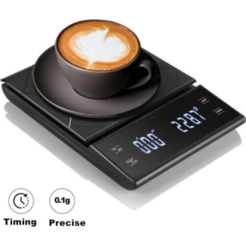 USB Charge Electronic Digital Coffee Scale With Timer Precision Household Kitchen Scale Weight Scale Portable Measuring Tools
