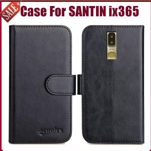 Hot! SANTIN ix365 Case 6" 6 Colors Flip Soft Leather Phone Wallet Cover Stand Function Case Credit Card Slots