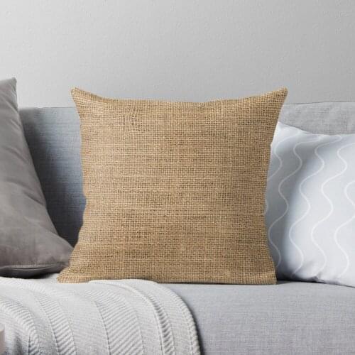 Burlap Throw Pillow Cushion Cover Polyester throw pillows case on sofa home living room car seat decor 45x45cm