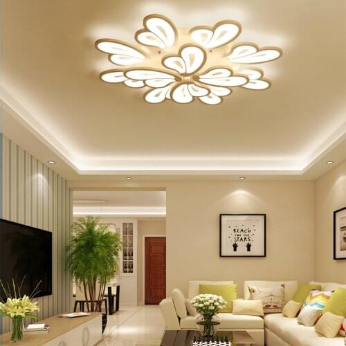 New HOT Modern Chandelier Led White Chandelier Lighting For Living Room Bedroom Dining Surface Installation