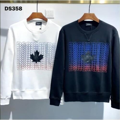 2021 Autumn Winter Dsquared2 Women/Men Printed Unisex Casual Loose Sweatshirt DS358