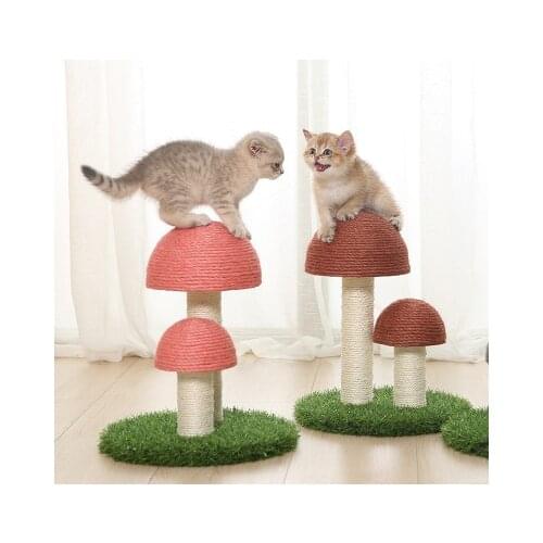 Cat Climbing Frame Cat Climbing Post Flax Mushroom Scratching Post Large Wearable Cat Scratching Board Cat Toys Pet Products