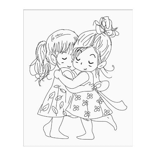 Transparent Silica Gel Girl Seal 9x6cm, Exquisite Design DIY Album