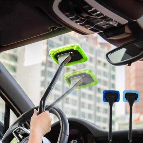 1 Pcs 13Inch Dismountable Car Glass Brush with Cloth Pad As Car Auto Cleaner Cleaning Tool Brush for Wash The Car and Defogging