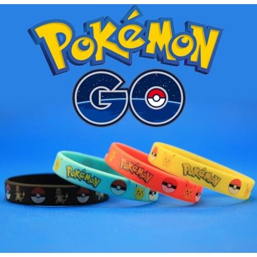 Anime Go Silicone Wristband Bracelet for Kids Boy Girl Men Women Sport Bracelet Bangle Go Smart Silicone Bracelets Kawaii Gift