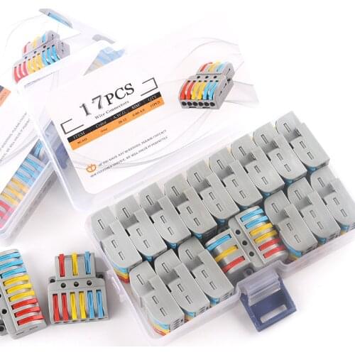 Boxed Universal Quick Wiring Cable Connectors SPL series Push-in Conductor Terminal Block Led light electrical splitter