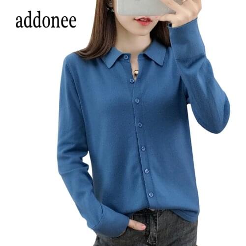 The New High Quality Spring Autumn Winter Cashmere Wool Women lapel Sweaters Cardigans Warm Soft Wild Casual Many Colors Large