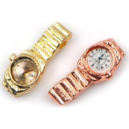 1PCS 1:12 Doll House Miniature Watch Multiple Colour For 1/12 Dollhouse Decor Accessories Home Ornament