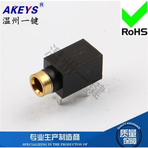 10 Pcs PJ-210 gold-plated 2.5 headphone jack 4 foot pin 1 fixed foot Dia 2.5MM socket female power socket