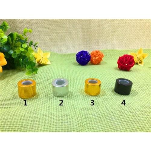 50-500pcs/lot 18/410 Essential Oil Bottles cap Black/gold/silver cover dropper lid Metal thread lid glass bottle 5-100ml