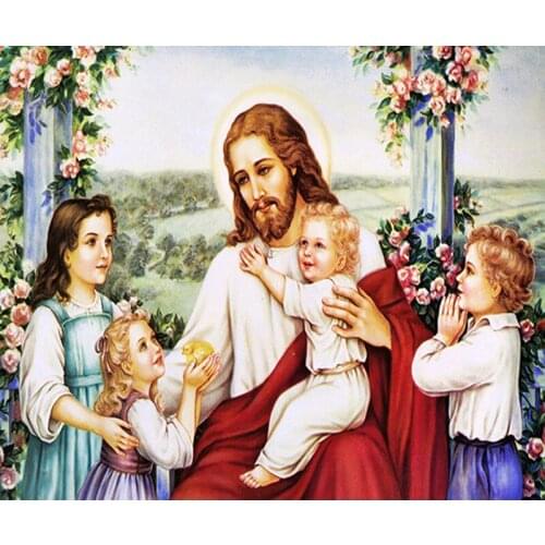 5D DIY Diamond Painting Jesus &Boy&Girl Religion Icons Diamond Embroidery Picture of Resin Cross Stitch Full Diamond Mosaic