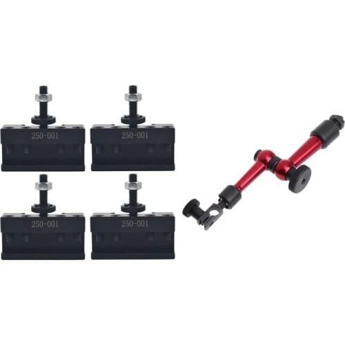 Promotion! M5 Universal Flexible Magnetic Metal Base Holder Stand with 4PC SETS 250-001 0XA Quick Change Tool