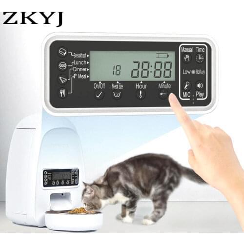 Designed For Small Pets 2L Automatic Pet Feeder Mini Button Version Smart Cat And Dog Timing And Quantitative Feeding Machine