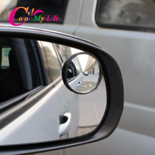 Car Wide Angle Rear View Convex Mirror Sticker for Volkswagen POLO Tiguan Passat Golf 4 5 6 7 EOS Scirocco Bora for Skoda Seat