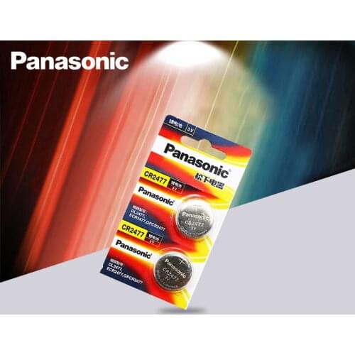 2PCS/LOT Panasonic CR2477 3V CR 2477 High Performance High Temperature Resistant Button Coin Battery Cell Batteries Card pac