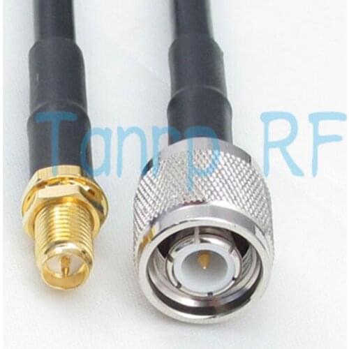 Free Shipping! 3FEET RG58 extension cable TNC male plug to RP SMA female RF connector 100cm Pigtail coaxial jumper cable