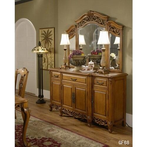 Wooden luxury side cabinet for dining room and living room dresser table for bedroom GF68
