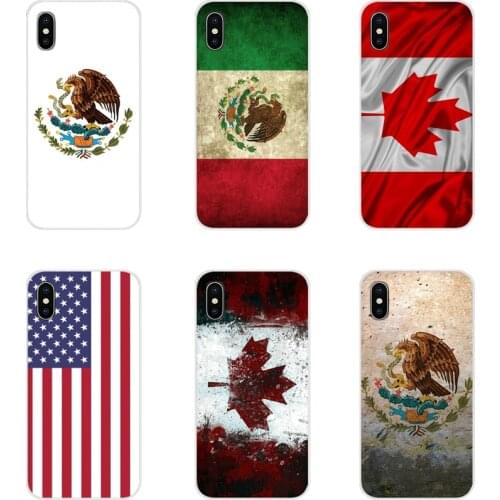 For Huawei Mate Honor 5X 6X 7 7A 7C 8 9 10 8C 8X 20 30 Lite Pro USA Canada Mexico Flag Accessories Phone Cases Covers