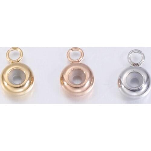 Fnixtar 20Pcs 8mm Round Connector Charms Mirror Polish Stainless Steel Charms For DIY Making Necklacs Bracelets Keychain Jewelry