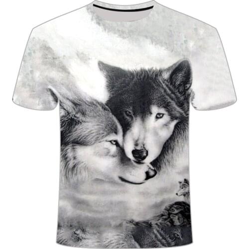 Wolf Summer F T-shirts 3D Printing Men and Women Cool Fashion Casual Streetwear Boy And Girl Party O-Neck Short Sleeve Top Tees