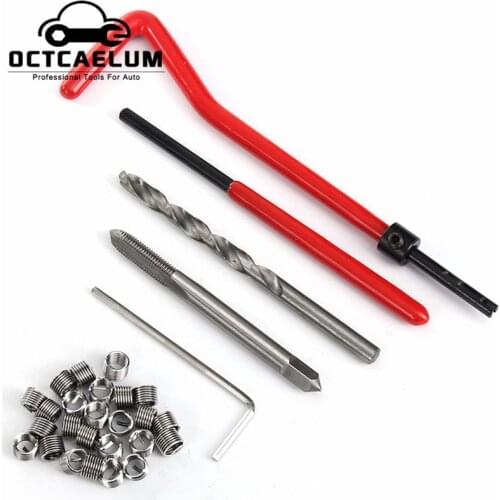 Thread Repair Tool Auto Screw Threaded Repair Insert Kit Wire Insert Coil Drill Repairing Set For Car Motorcycle M10/M12/M14